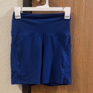 Blue Soft Athletic Shorts with Pockets